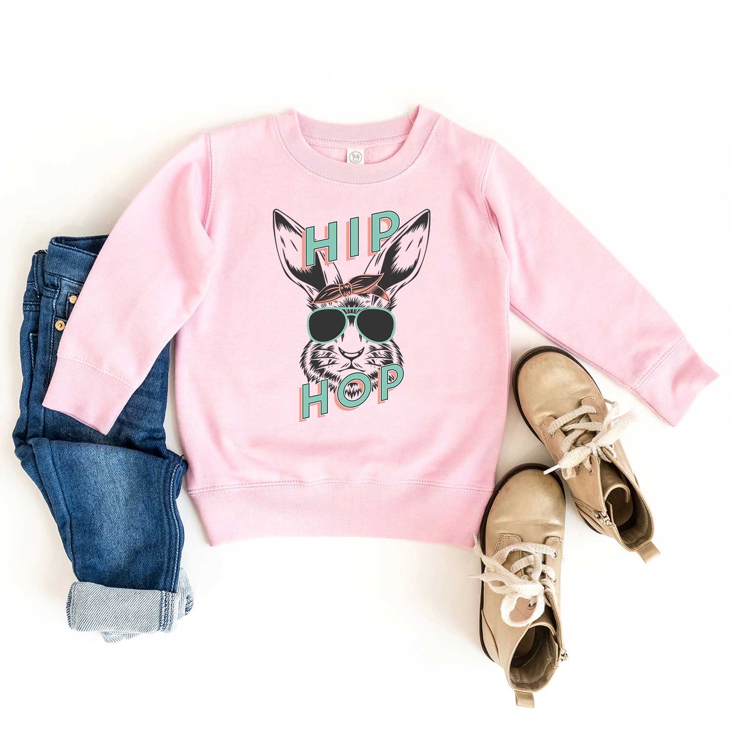 Green Hip Hop Bunny | Toddler Sweatshirt