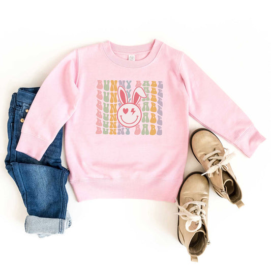 Bunny Babe Smiley Face | Toddler Sweatshirt