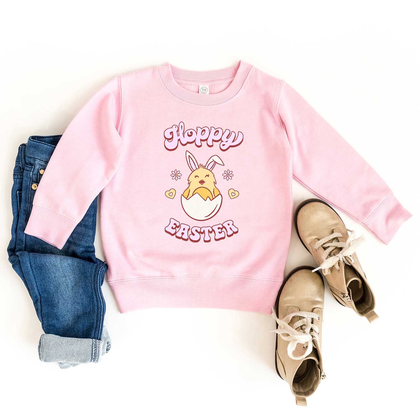 Hoppy Easter Chick Colorful | Toddler Sweatshirt