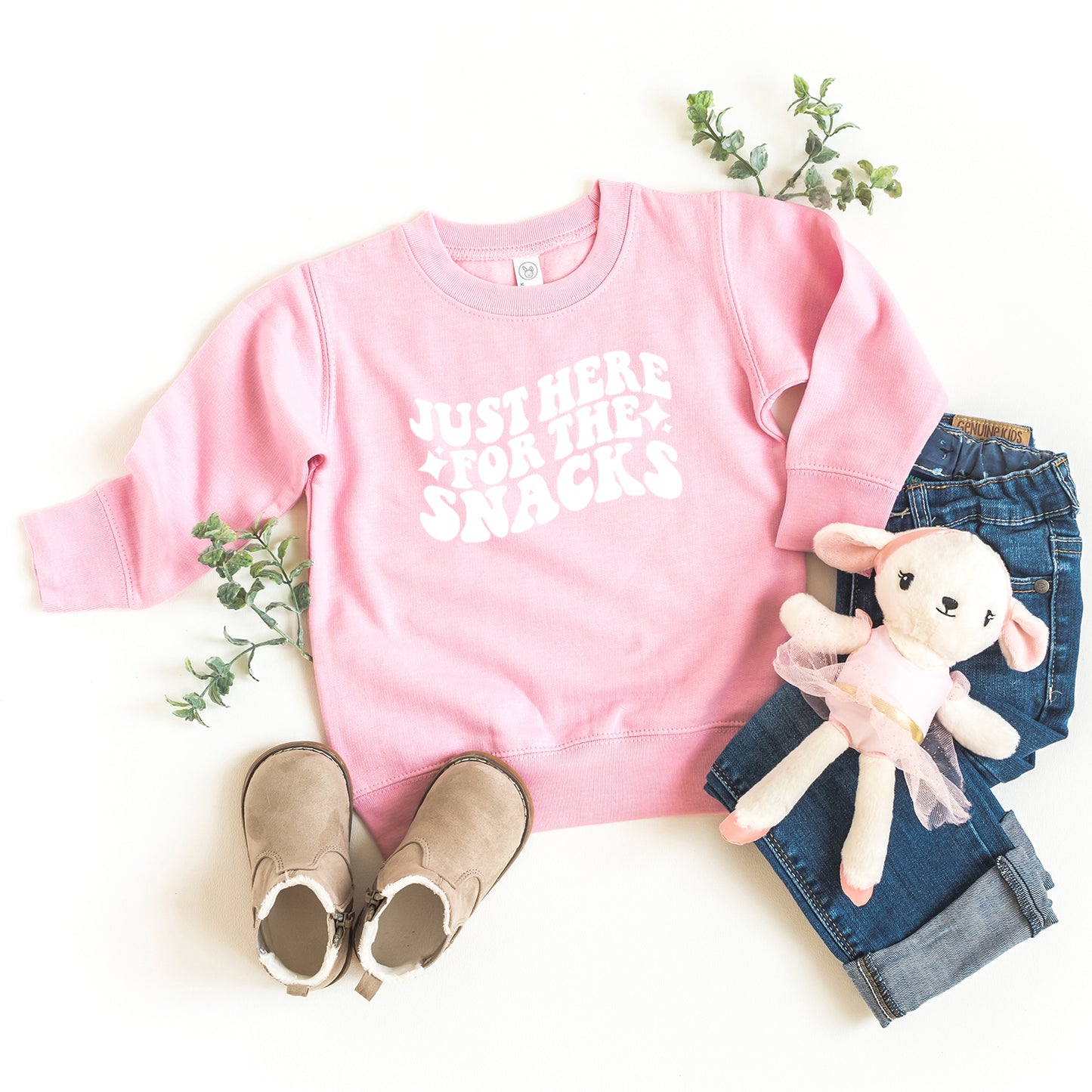 Here For The Snacks Stars | Toddler Sweatshirt