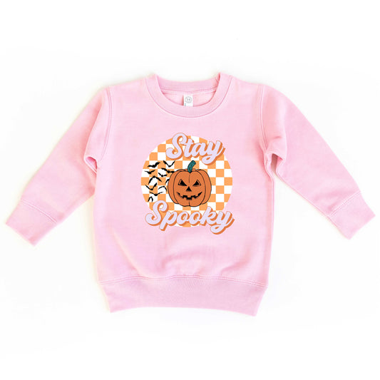 Stay Spooky Bats Checkered | Toddler Graphic Sweatshirt