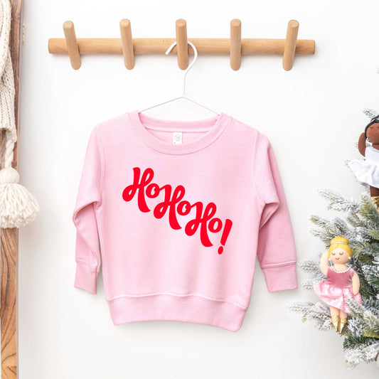 Diagonal Ho Ho Ho | Toddler Graphic Sweatshirt