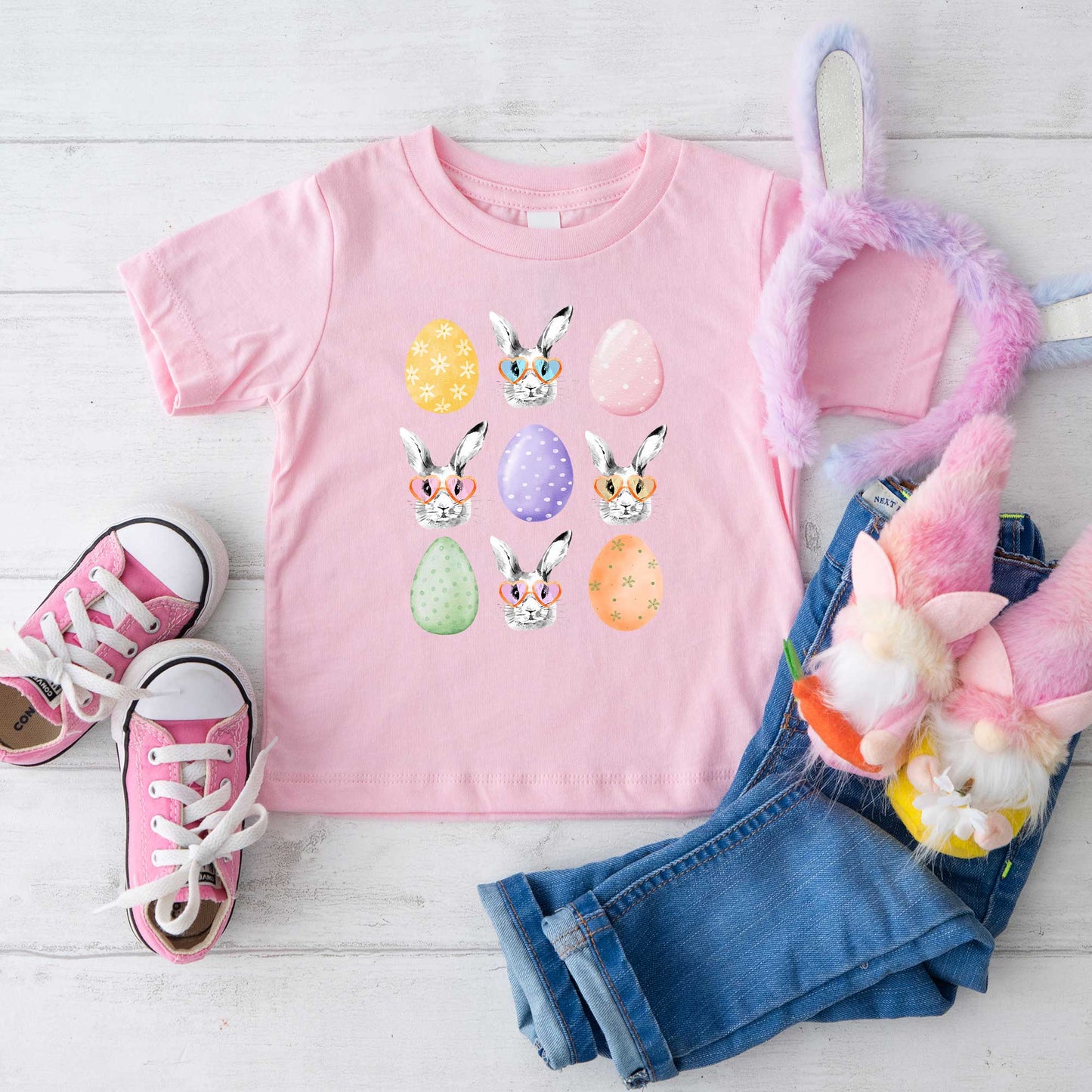 Bunny Egg Easter Chart | Toddler Short Sleeve Crew Neck