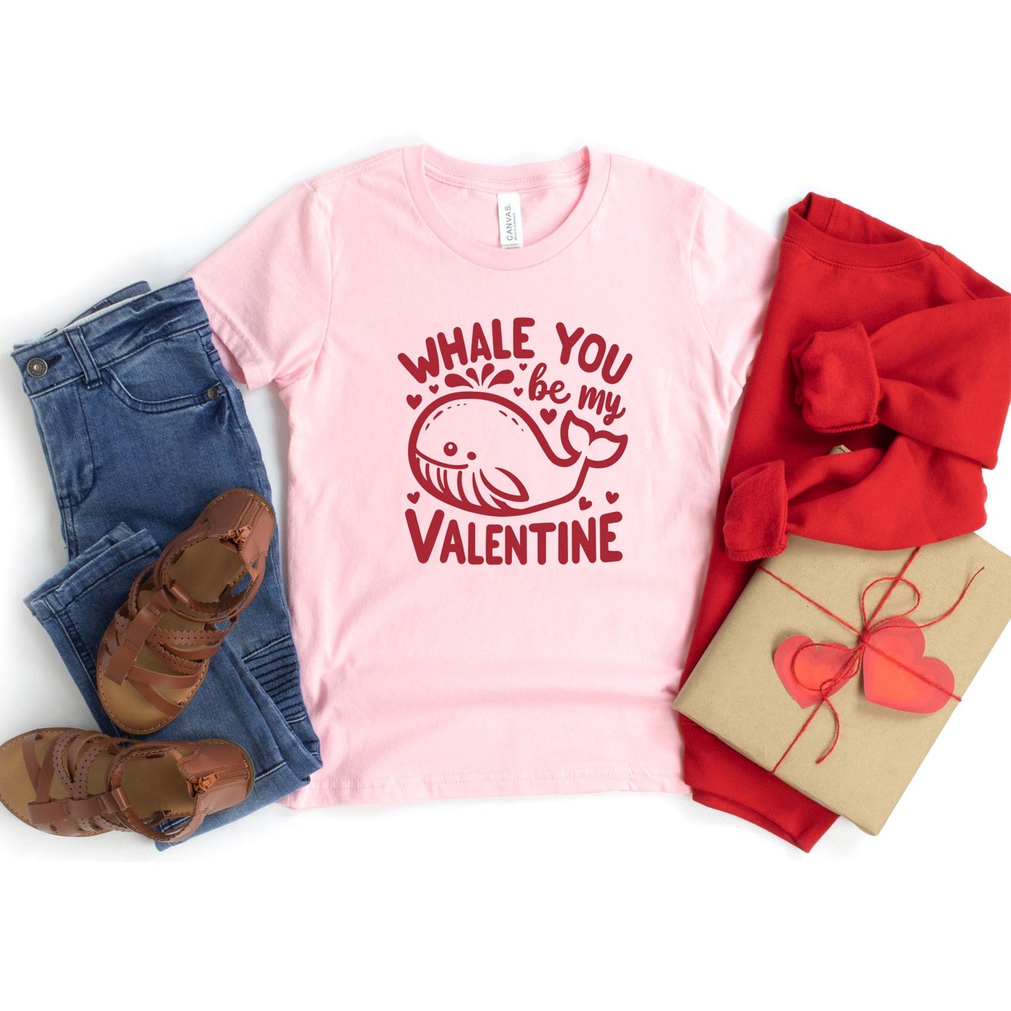 Valentines Whale | Toddler Graphic Short Sleeve Tee