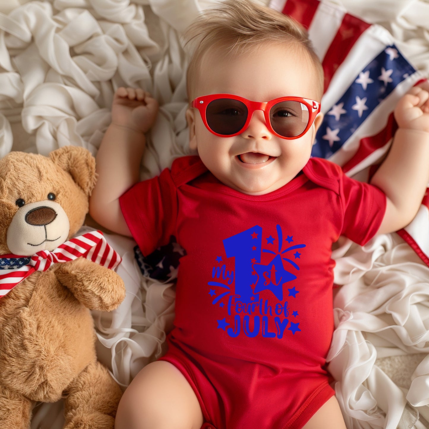 My 1st Fourth Of July | Baby Graphic Short Sleeve Onesie