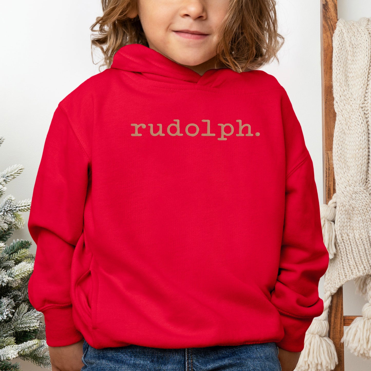 Rudolph Puff Print | Toddler Graphic Hoodie