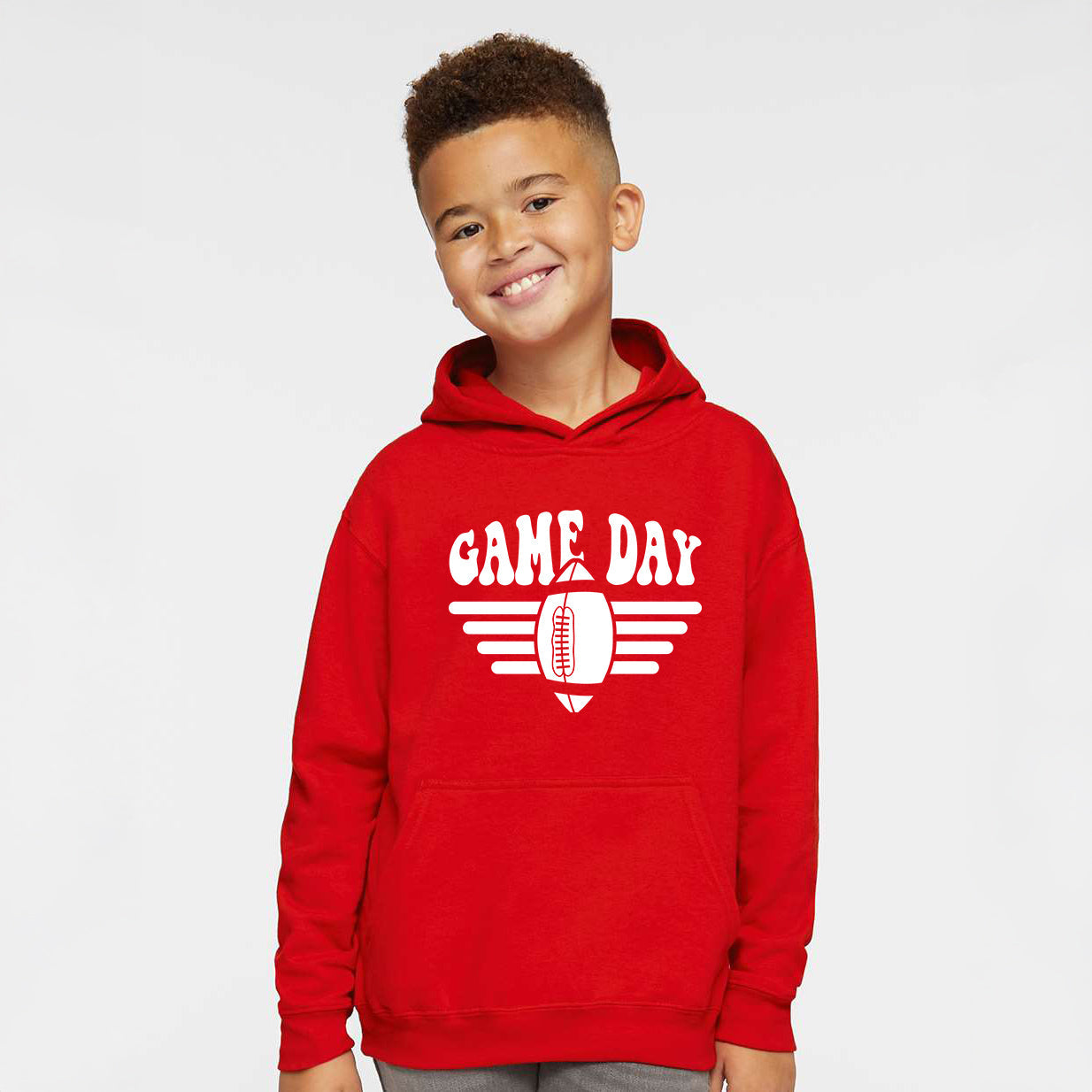 Football Game Day Stripes | Youth Graphic Hoodie