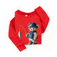 Teddy Bear Fisherman | Youth Graphic Long Sleeve Tee