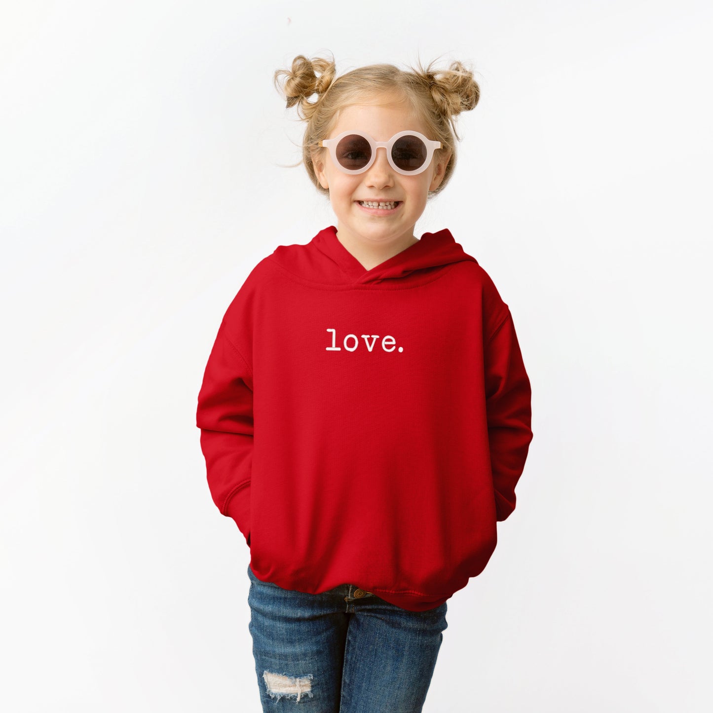 Embroidered Love Typewriter | Toddler Graphic Hoodie