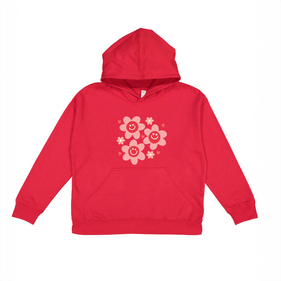 Hippy Flower Valentine | Youth Graphic Hoodie