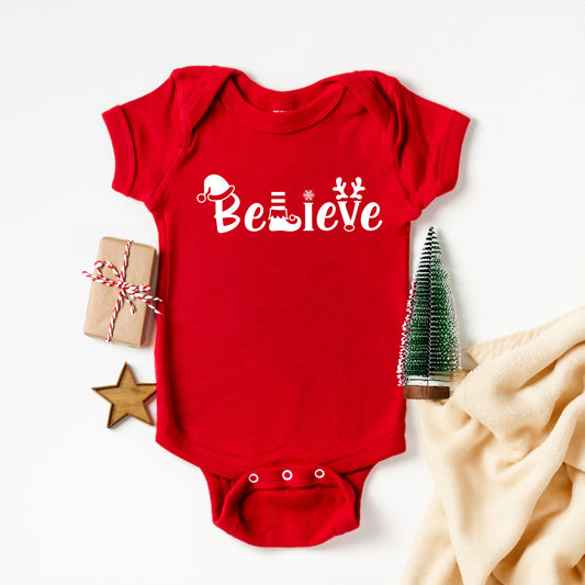 Believe Christmas | Baby Graphic Short Sleeve Onesie