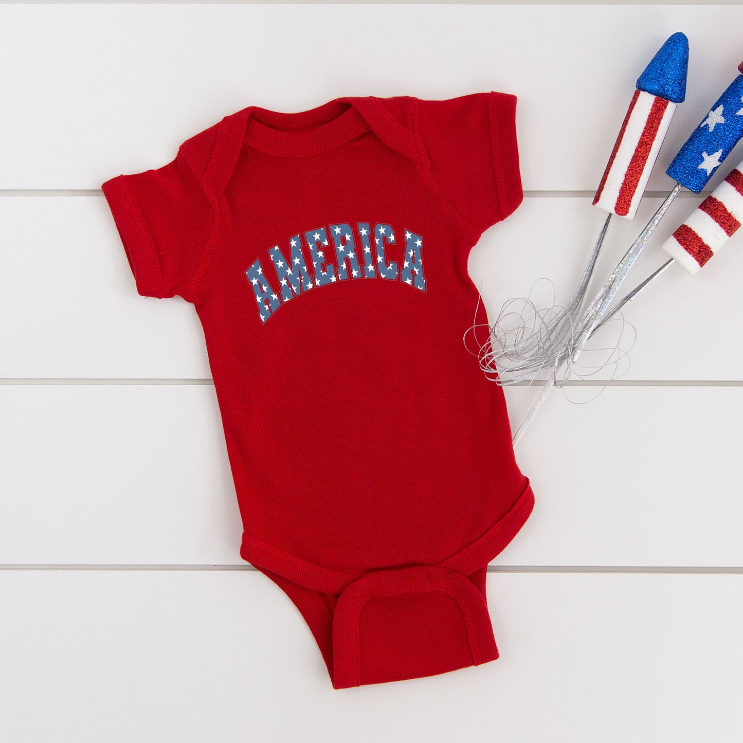 Retro America Stars | Baby Graphic Short Sleeve Onesie