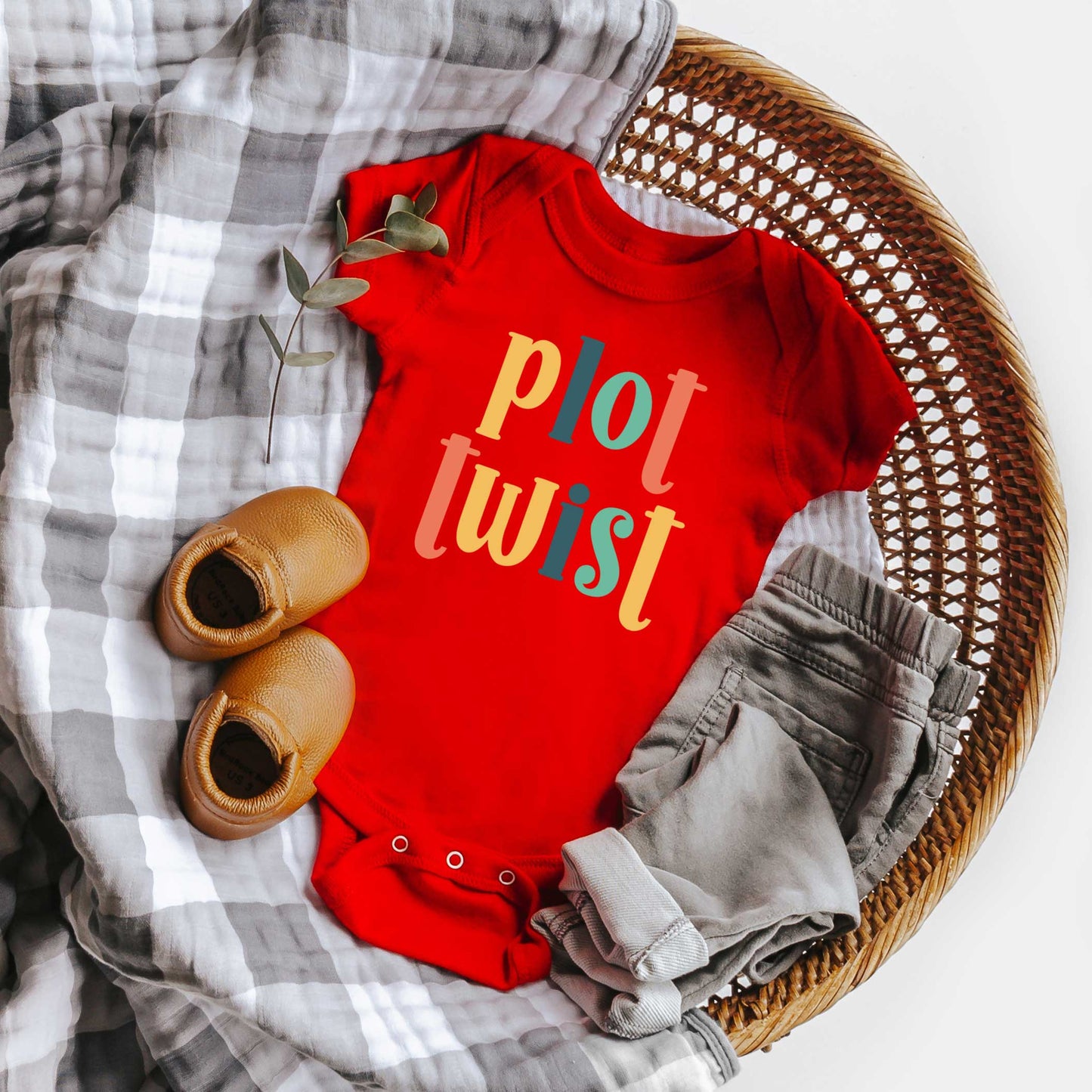 Plot Twist Colorful | Baby Graphic Short Sleeve Onesie