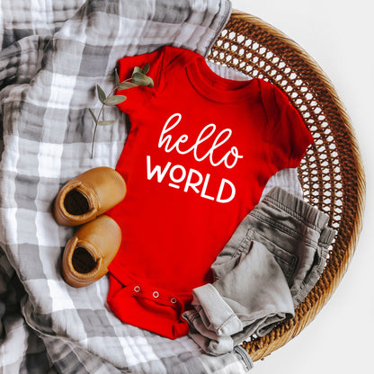 Hello World | Baby Graphic Short Sleeve Onesie