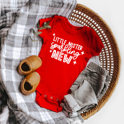 Little Mister Sparkling New | Baby Graphic Short Sleeve Onesie