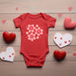Hippy Flower Valentine | Baby Graphic Short Sleeve Onesie