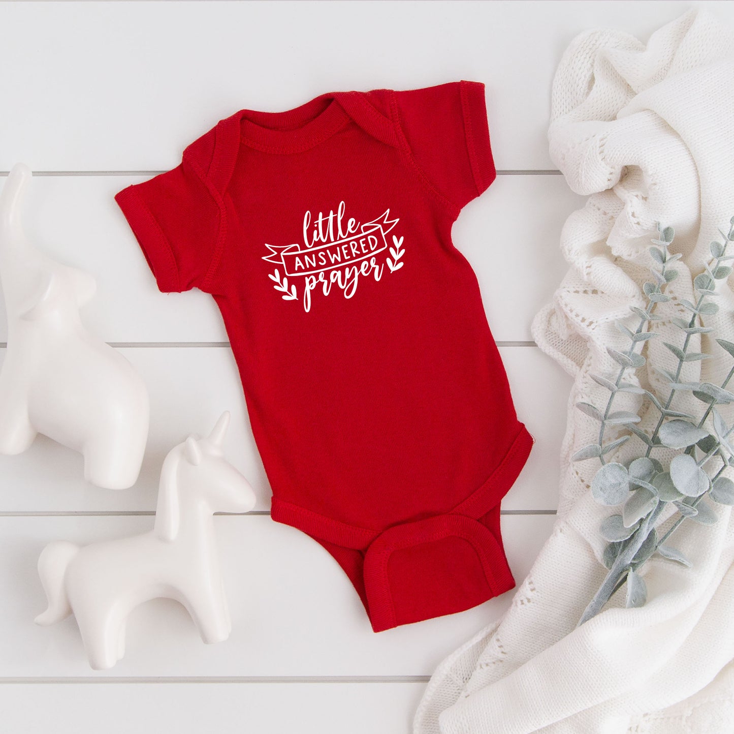 Little Answered Prayer | Baby Graphic Short Sleeve Onesie