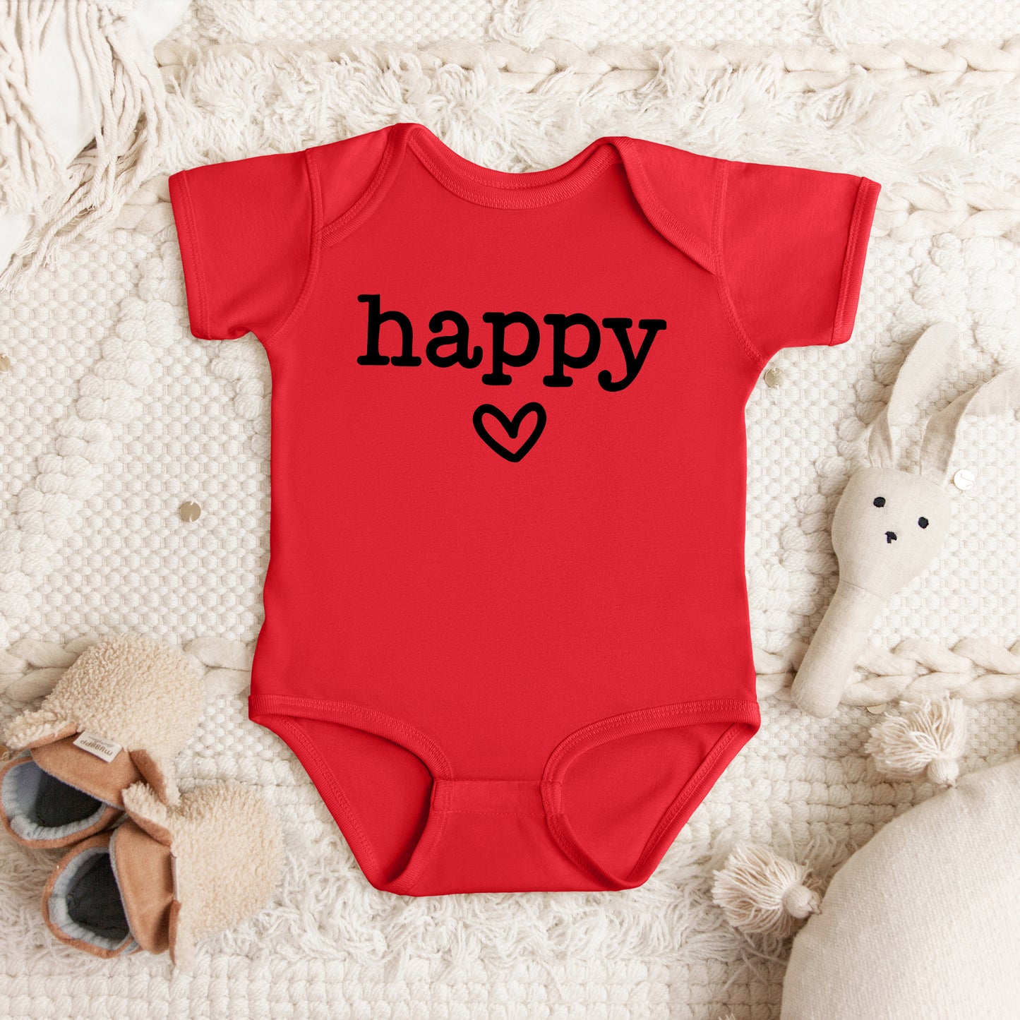 Happy Heart | Baby Graphic Short Sleeve Onesie