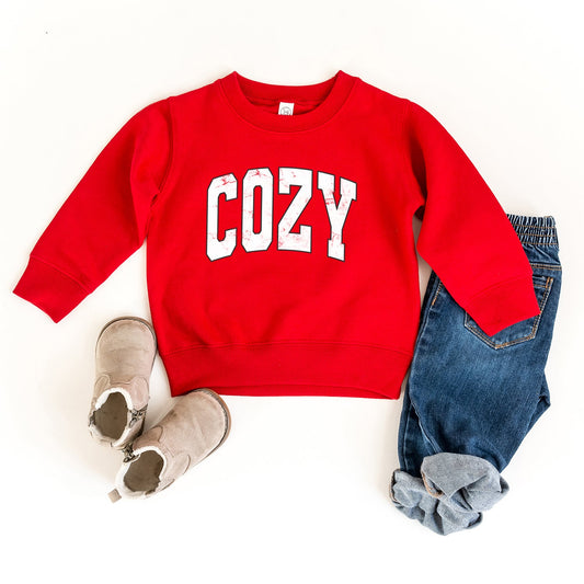 Cozy Worn Varsity | Toddler Graphic Sweatshirt