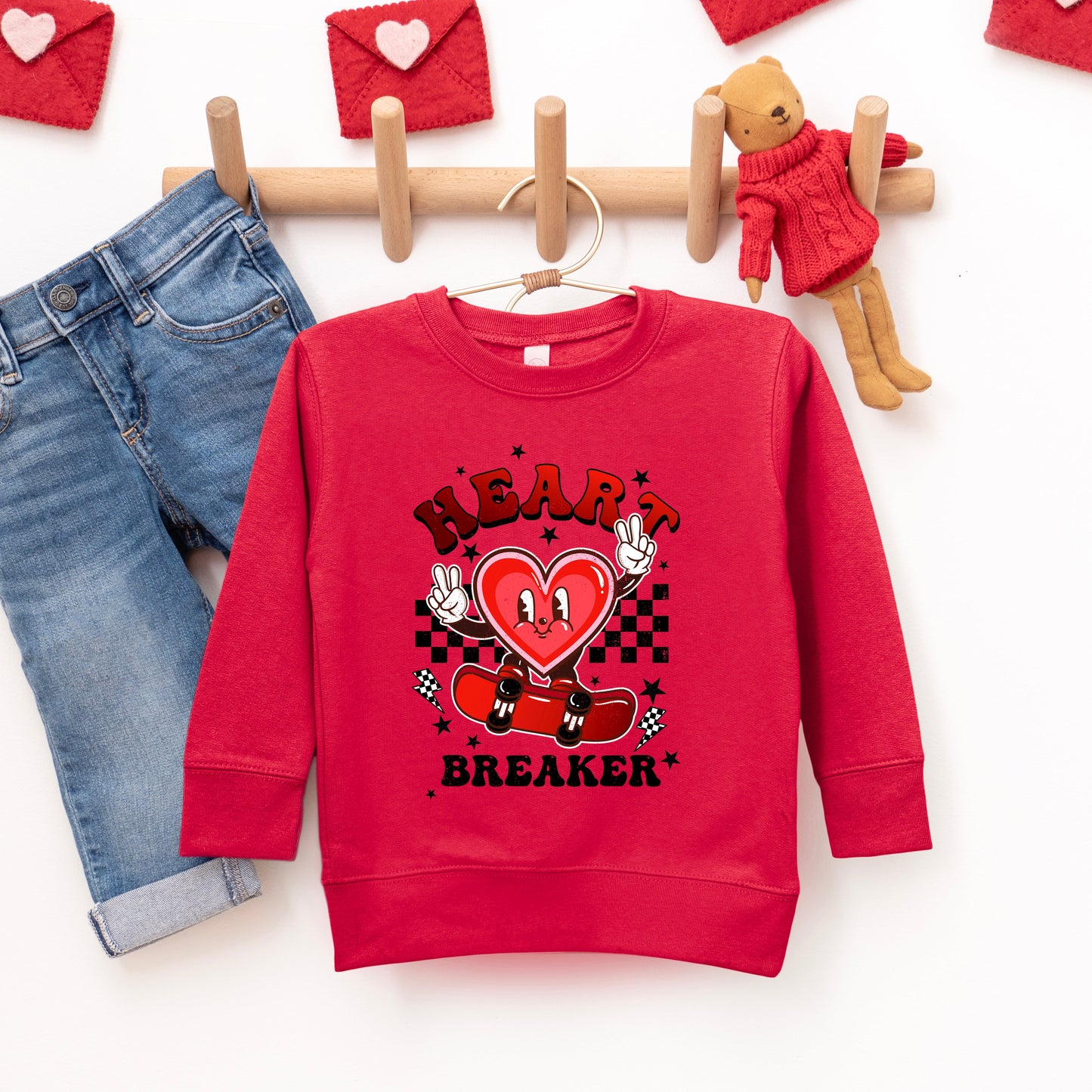 Heart Breaker Skater | Toddler Graphic Sweatshirt