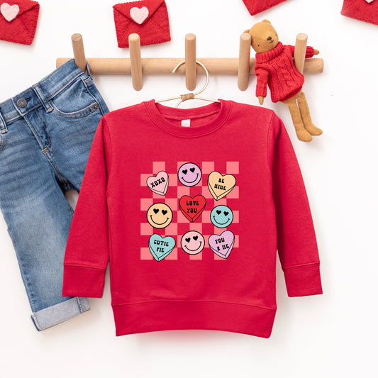 Candy Heart Smile Solid | Toddler Graphic Sweatshirt