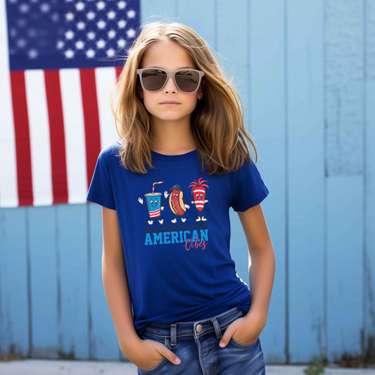 American Vibes Hot Dog | Toddler Graphic Short Sleeve Tee