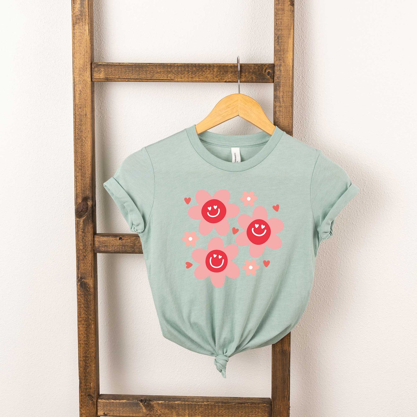 Hippy Flower Valentine | Youth Short Sleeve Crew Neck