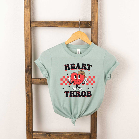 Checkered Heart Throb | Youth Short Sleeve Crew Neck