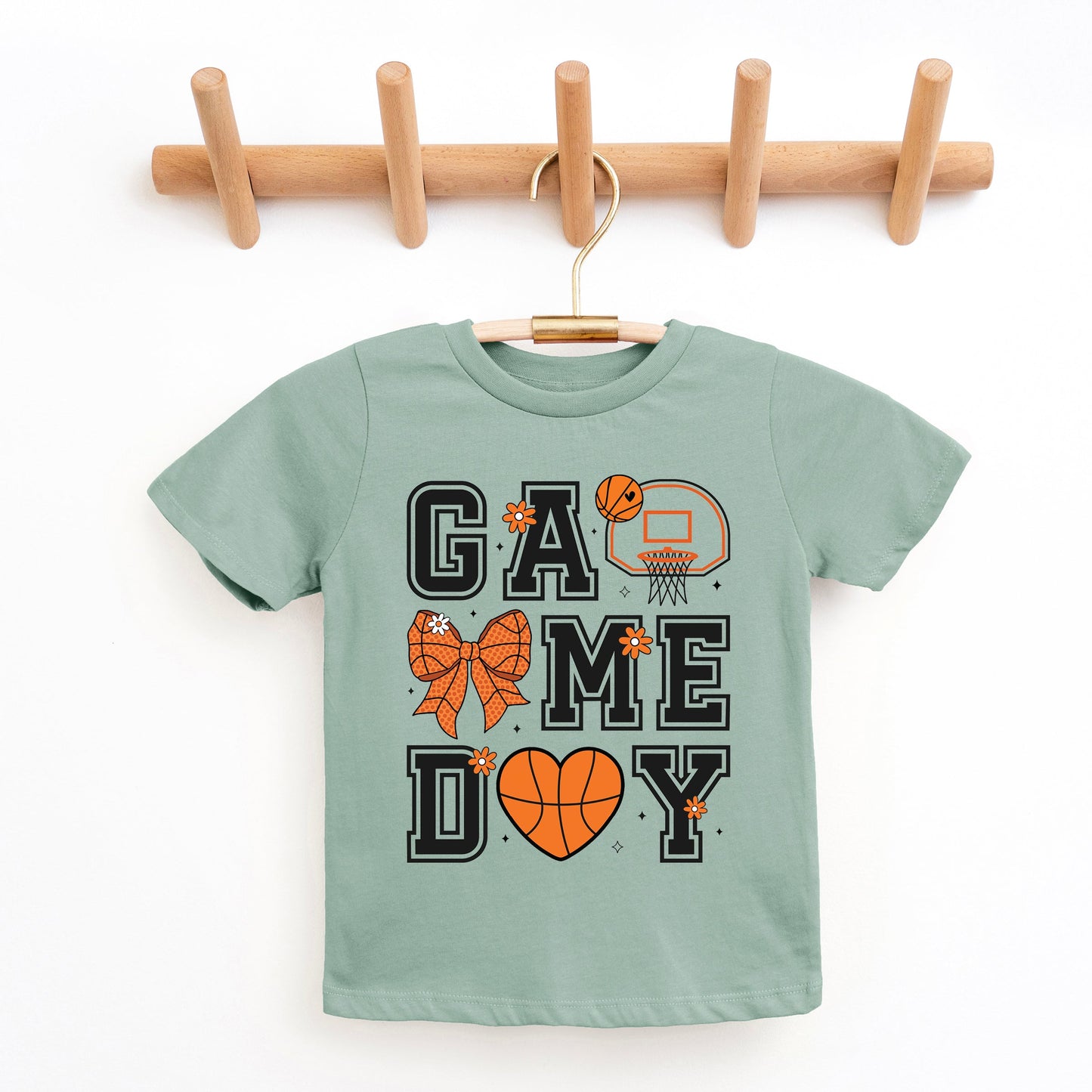 Basketball Game Day Coquette | Youth Graphic Short Sleeve Tee