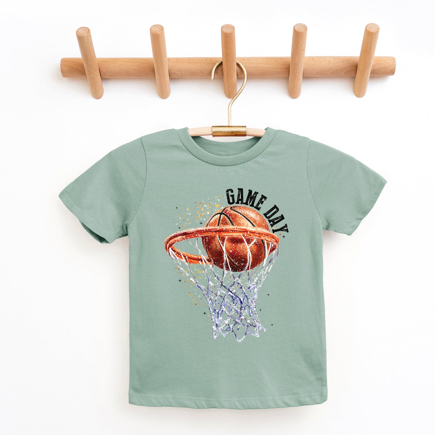 Basketball Game Day Hoop | Youth Graphic Short Sleeve Tee