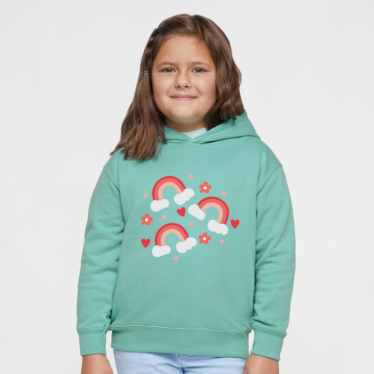 Valentine Rainbow | Toddler Graphic Hoodie