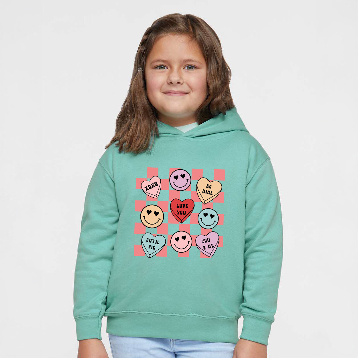 Candy Heart Smile Solid | Toddler Graphic Hoodie