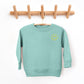 Embroidered Smiley Face Outline | Youth Ultra-Soft Graphic Sweatshirt