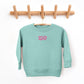 Embroidered Choose Happy Smiley Face | Youth Ultra-Soft Graphic Sweatshirt