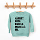 Harriet, Rosa, Angela, Michelle, Me | Youth Ultra-Soft Graphic Sweatshirt