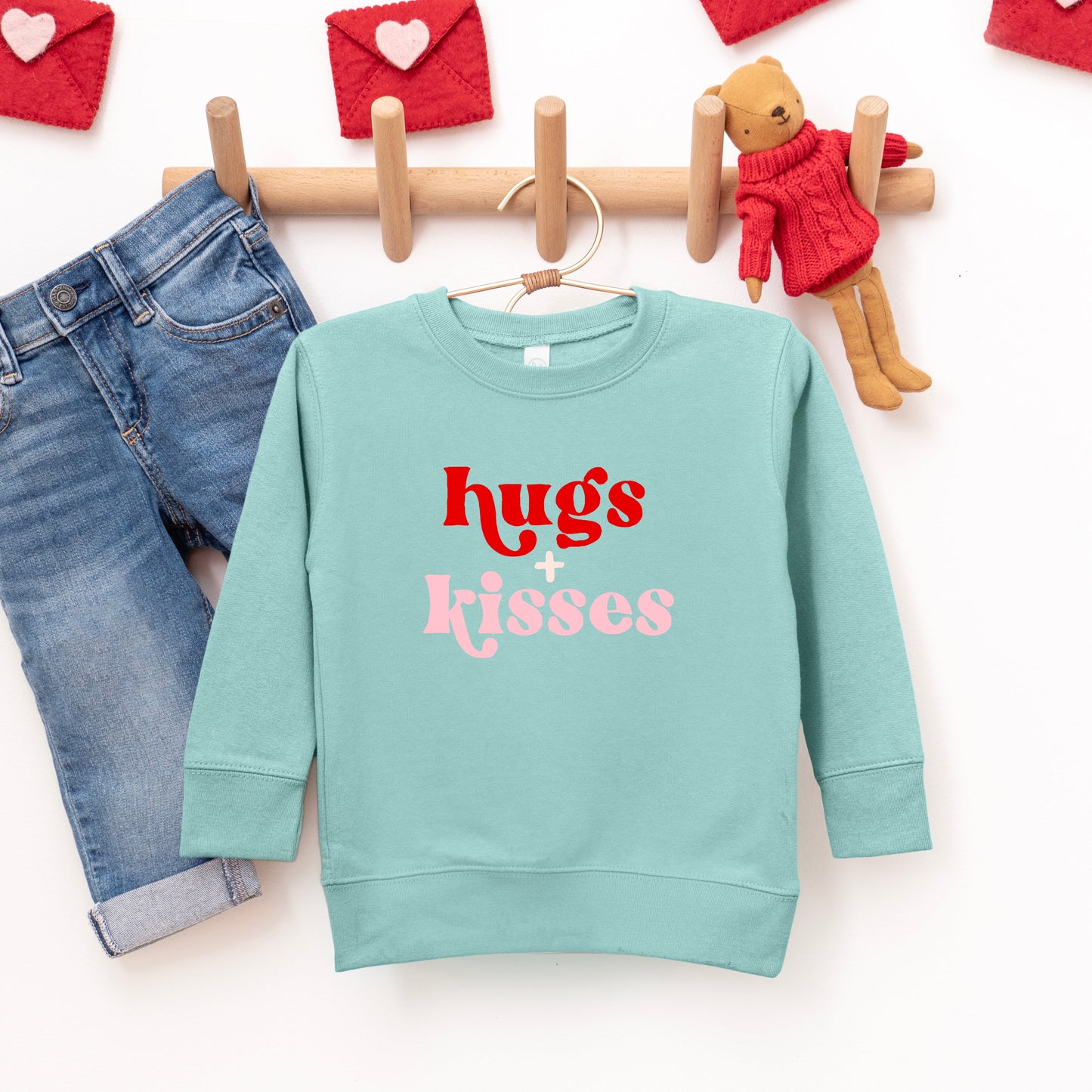 Hugs And Kisses | Toddler Graphic Sweatshirt