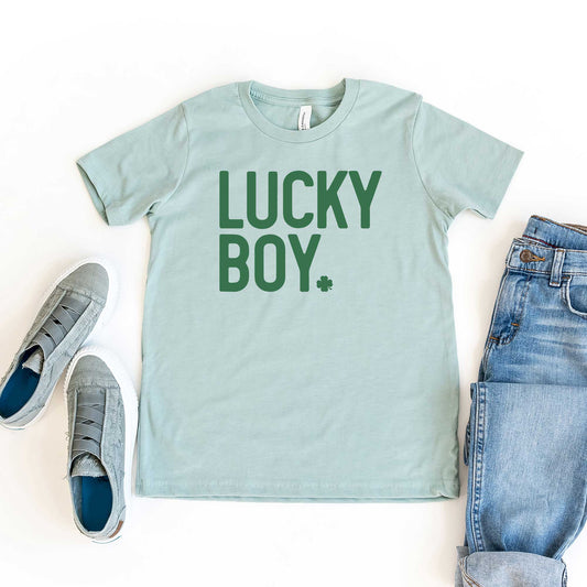 Lucky Boy Bold | Youth Short Sleeve Crew Neck