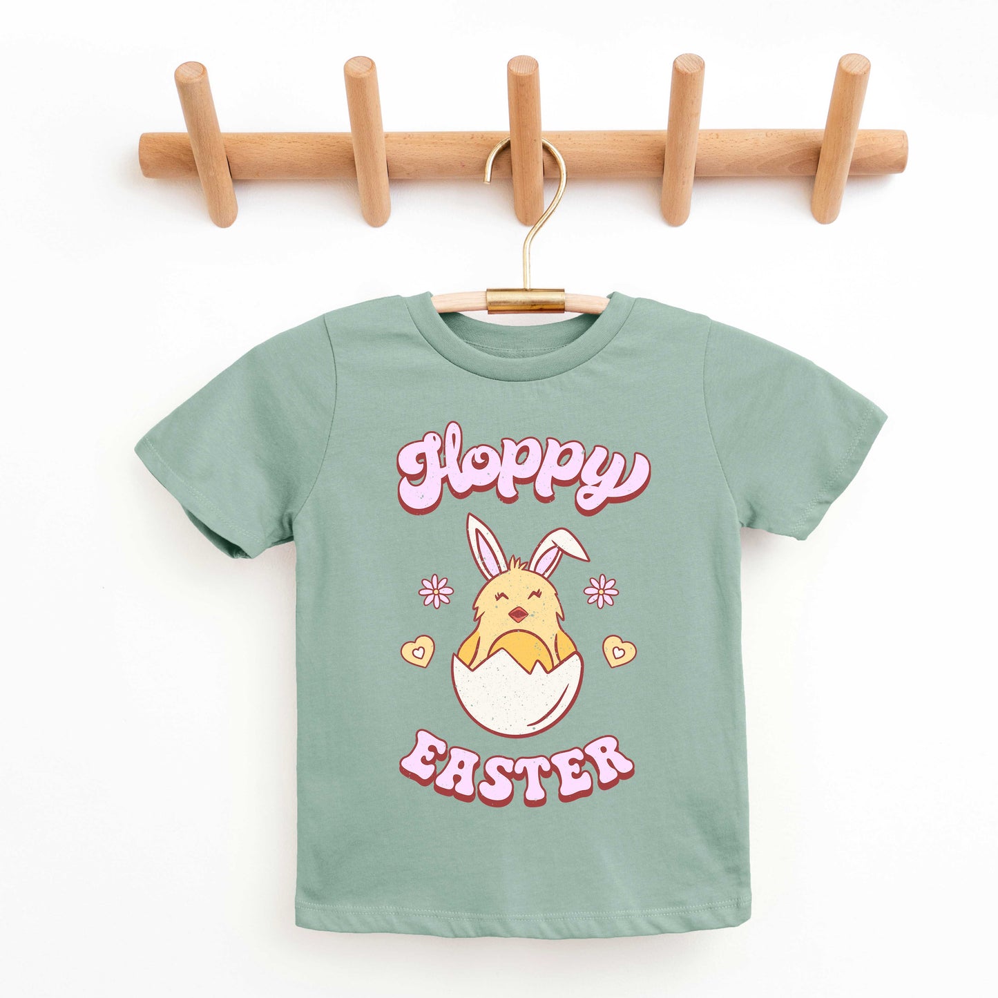 Hoppy Easter Chick Colorful | Youth Short Sleeve Crew Neck