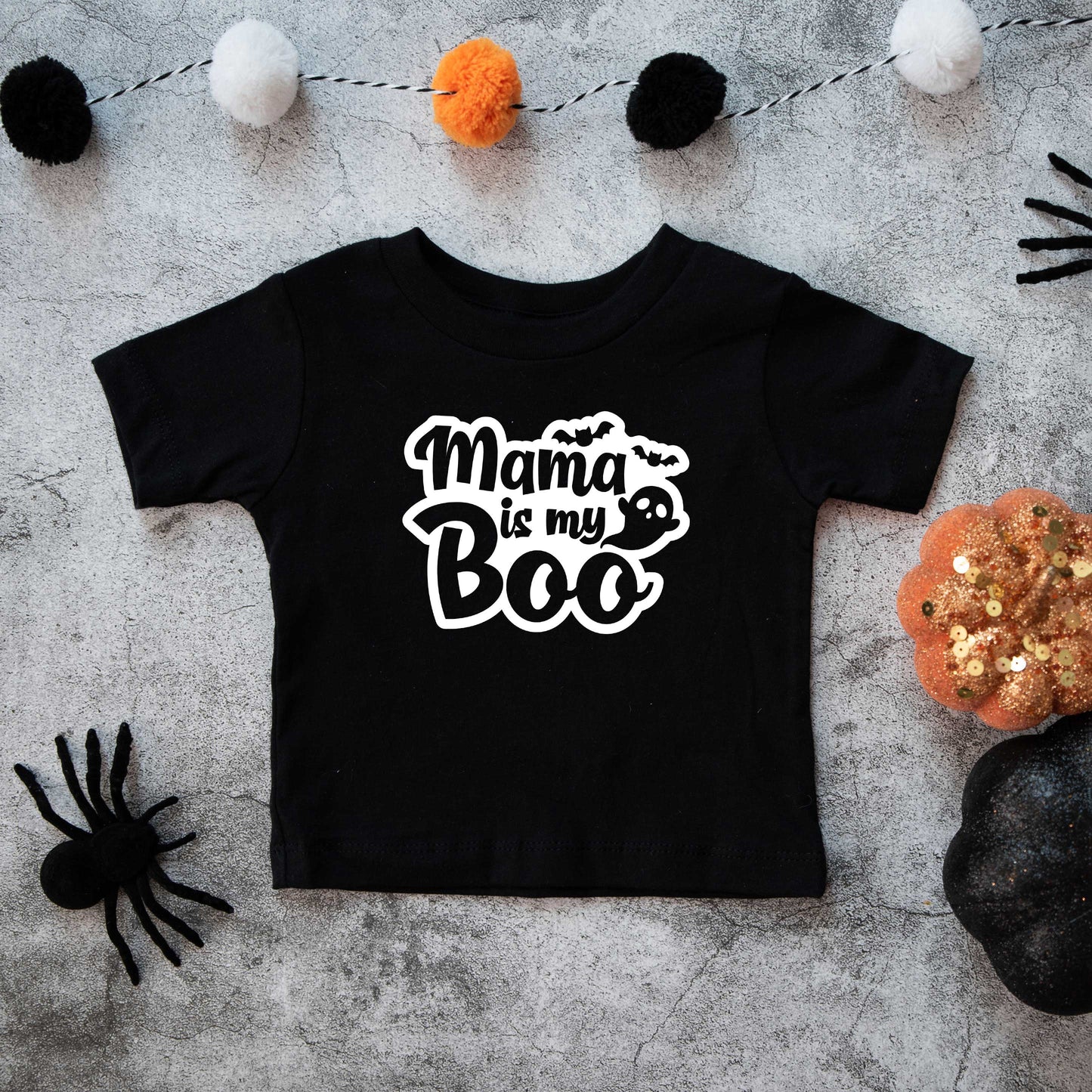 Mama Is My Boo Ghost | Toddler Graphic Short Sleeve Tee