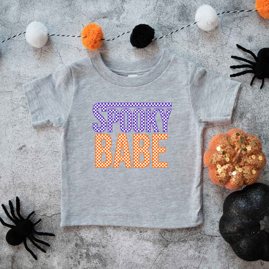 Spooky Babe Checkered | Toddler Graphic Short Sleeve Tee