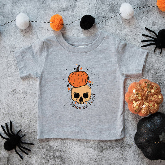 Trick Or Treat Skull | Toddler Graphic Short Sleeve Tee