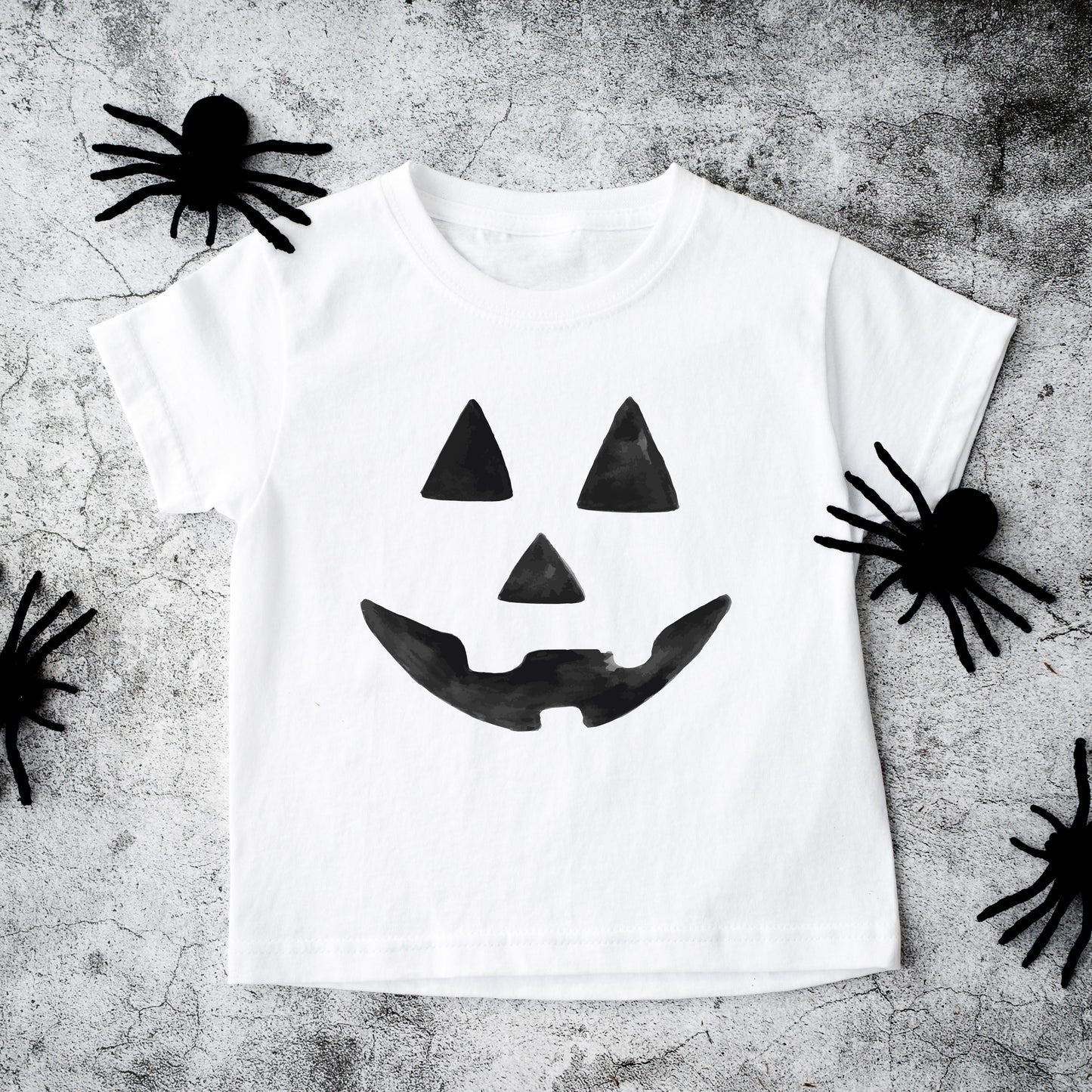 Watercolor Jack-O-Lantern Face | Youth Graphic Short Sleeve Tee