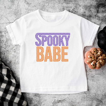Spooky Babe Checkered | Toddler Graphic Short Sleeve Tee