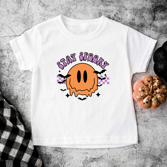 Stay Spooky Smiley Bats | Toddler Graphic Short Sleeve Tee