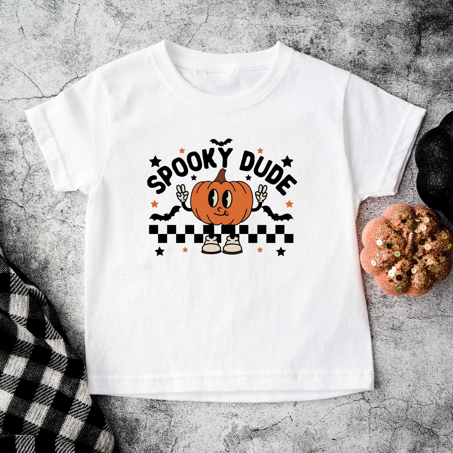 Spooky Dude Pumpkin | Toddler Graphic Short Sleeve Tee