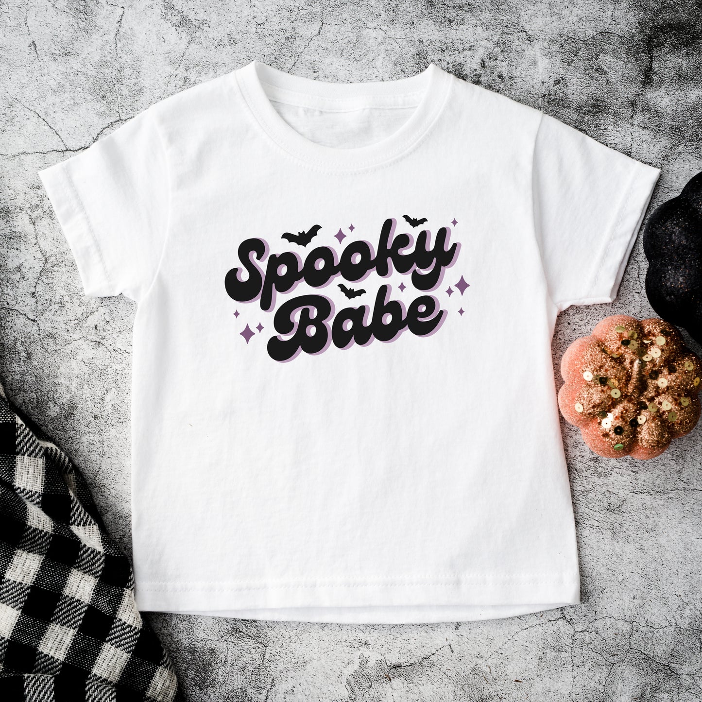 Spooky Babe Purple | Toddler Graphic Short Sleeve Tee