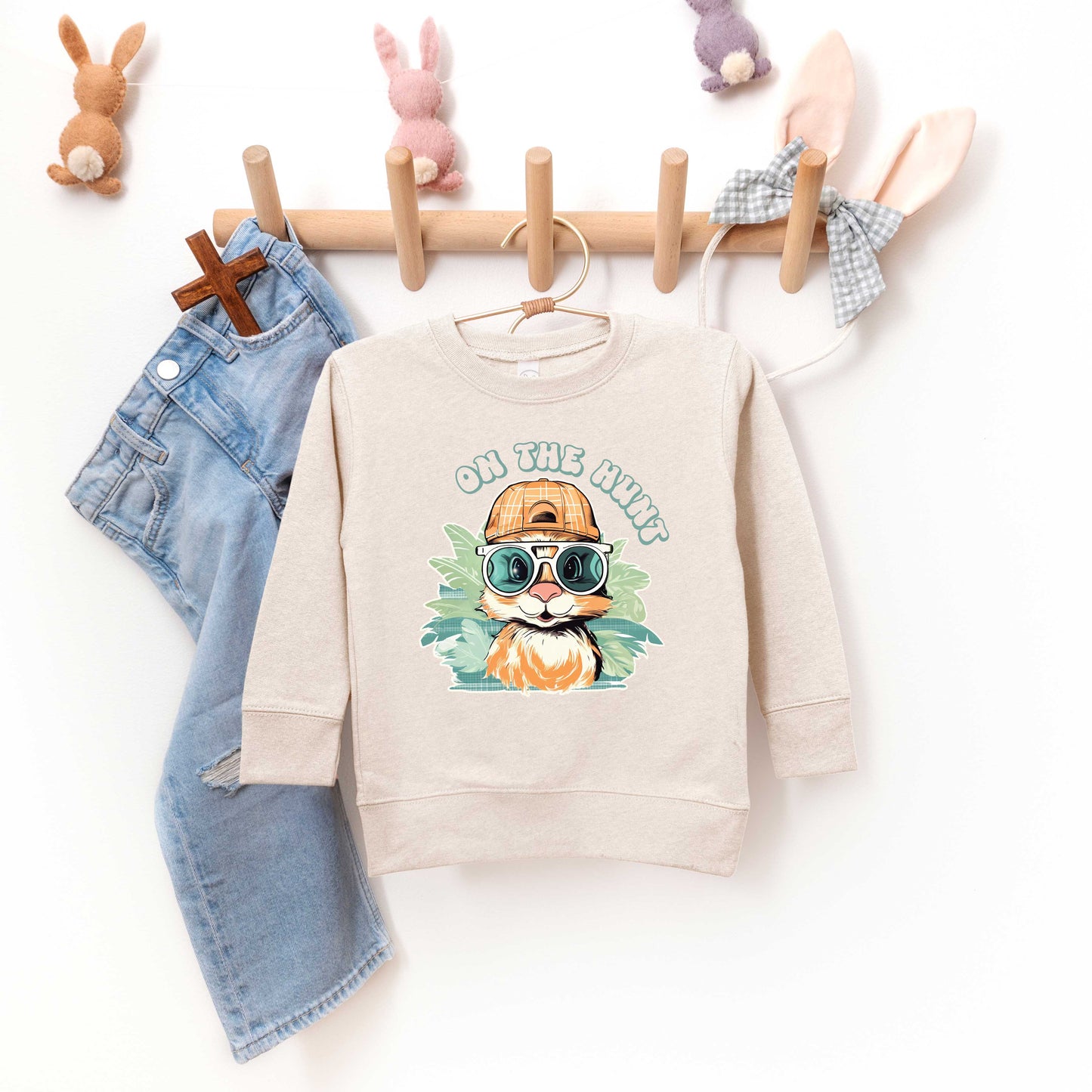 On The Hunt Bunny | Toddler Sweatshirt