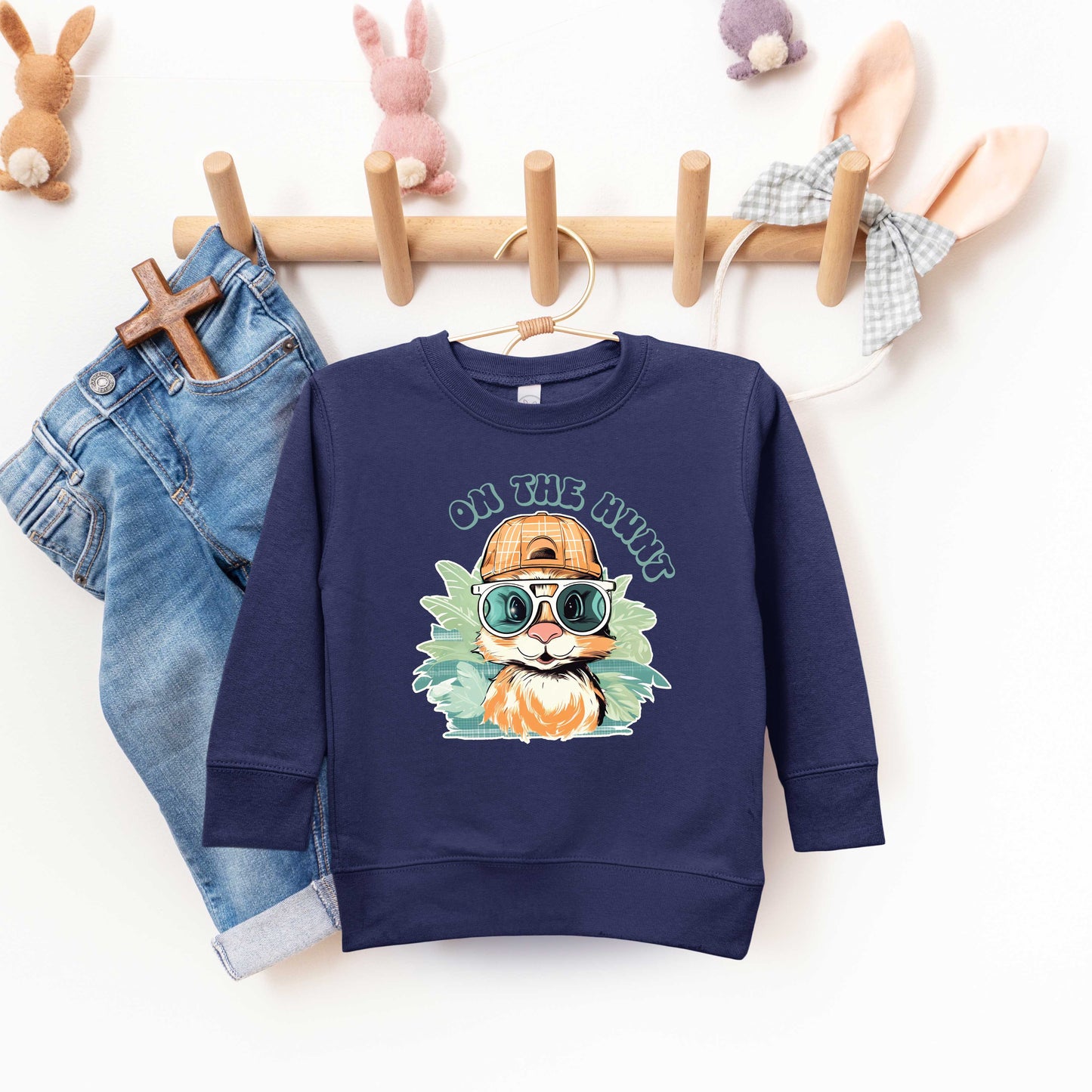 On The Hunt Bunny | Toddler Sweatshirt