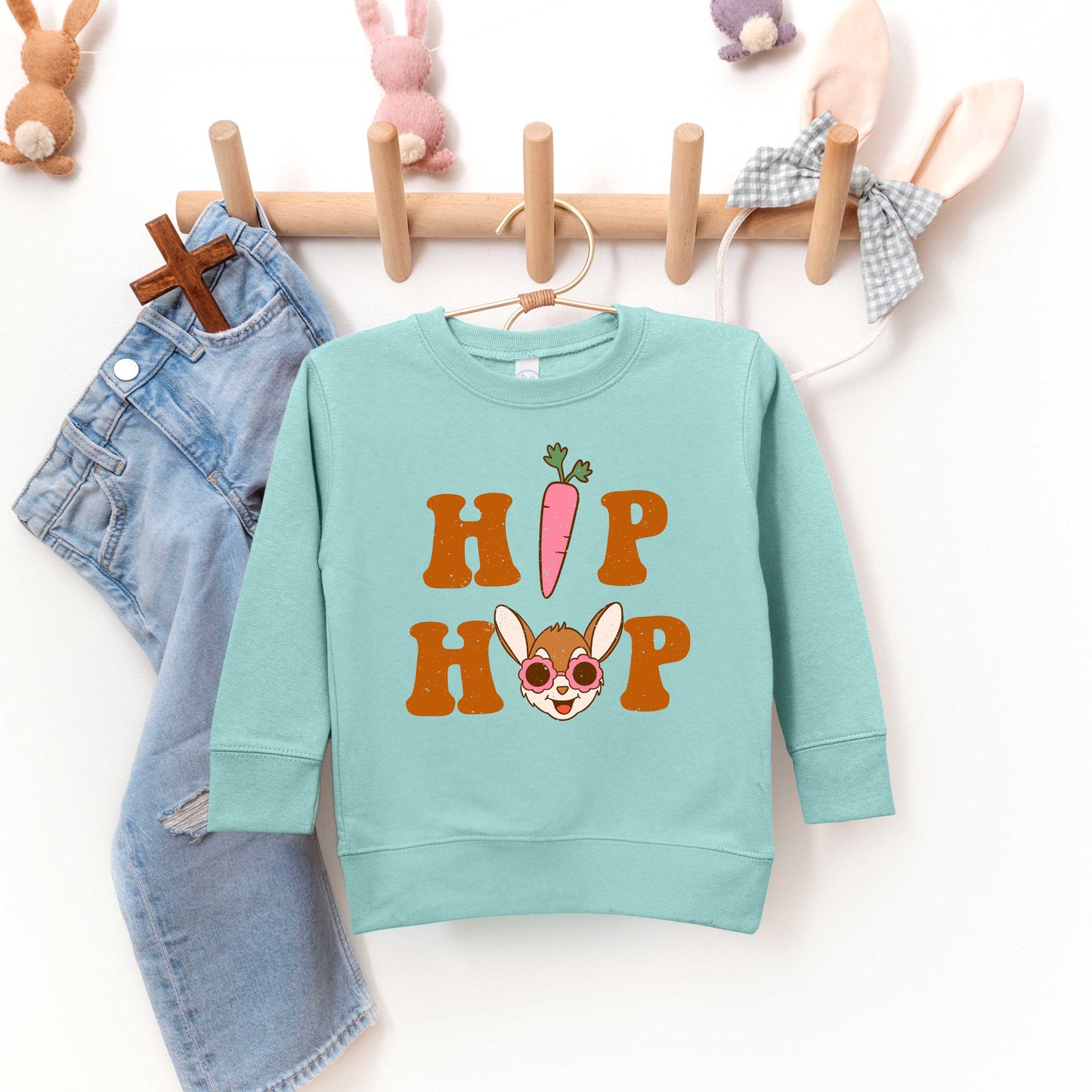 Hip Hop Bunny With Sunglasses | Toddler Sweatshirt