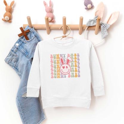 Bunny Babe Smiley Face | Toddler Sweatshirt